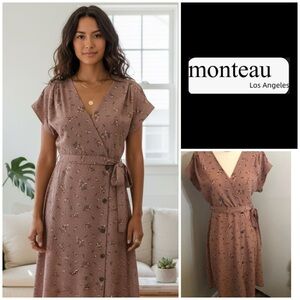 Chic Pink Midi Dress with Elegant Flair